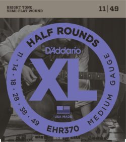 D’Addario EHR370 Half Round Electric Guitar Strings, Medium, 11-49