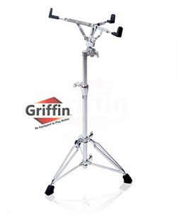 Extended Height Snare Drum Stand by Griffin | Tall Adjustable Height Snare Stand | Concert Stand ...