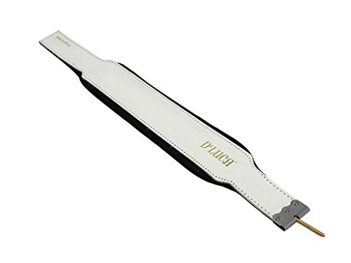 D’Luca Pro Series Genuine Leather Accordion Bass Straps 16.5 Inches White