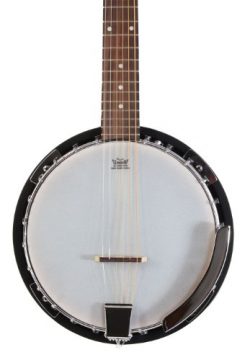 Left Handed 6 String Banjo Guitar with Closed Back Resonator and 24 Brackets