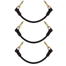 Mediabridge Ultra Series Guitar Patch Cables (6 Inch, 3 Pack) – Right Angle 1/4 inch Effec ...