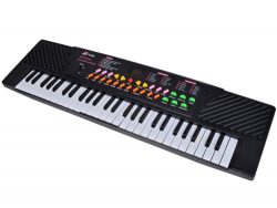 TMS 54 Keys Music Electronic Keyboard Kid Electric Piano Organ Record Playback W/Mic Black