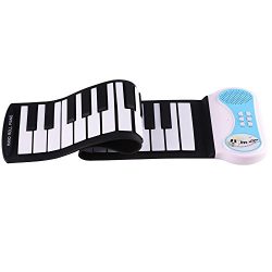 Lightahead Portable 37-Keys Mini Roll up Soft Silicone Flexible Electronic Digital Music Keyboar ...