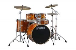 Yamaha Stage Custom Birch 5pc Drum Shell Pack – 20″ Kick, Honey Amber