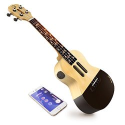 Popuband Populele Smart Ukulele with Accessory Kit – LED Fretboard – Bluetooth Conne ...