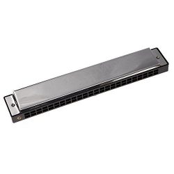 Andoer Tremolo Harmonica Mouth Organ 24 Double Holes with 48 Reeds Key of C Free Reed Wind Instr ...