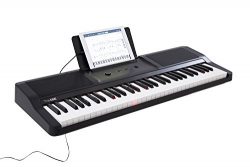 Smart Piano Keyboard 61-Key Portable Light Keyboard,Electronic Keyboard Digital Piano Music LED, ...