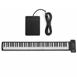 Flexzion Portable Roll Up Piano – Digital Electronic Keyboard with 88 Keys Soft Silicone F ...