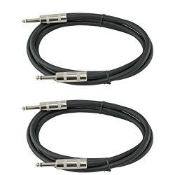 MCSPROAUDIO 12 Gauge Speaker Cables 2 CABLE PACK (6ft, 1/4″ to 1/4″)