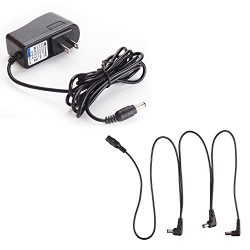 Antoble Power Supply Adapter for Guitar Effect Pedals 9V 1A with Free 3 Way Daisy Chain Splitter ...