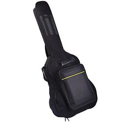 CAHAYA 40 41 Inch Acoustic Guitar Bag Waterproof Dual Adjustable Shoulder Strap Guitar Case Gig  ...