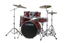 Yamaha Stage Custom Birch 5pc Drum Shell Pack – 20″ Kick, Cranberry Red