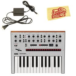 Korg Monologue Monophonic Analog Synthesizer – Silver Bundle with Power Supply and Austin  ...