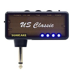 SONICAKE Amphonix US Classic Blues Overdrive USB Chargable Headphone Pocket Guitar Amp w/h Built ...