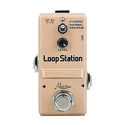 Rowin Loop Station Looper Effects Pedal Unlimited Overdubs 10 Minutes of Looping, 1/2 time, and ...