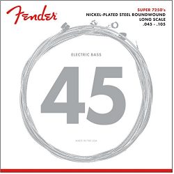 Fender 7250M Nickel Plated Steel Roundwound Long Scale Electric Bass Guitar Strings – Medium