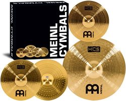 Meinl Cymbals HCS1418+14C HCS Cymbal Box Set Pack with 14-inch Hi Hat Pair, 18-inch Crash/Ride,  ...