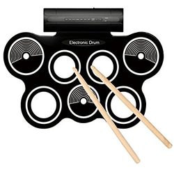 AMAZING Electronic Drum Mat, Includes: 2 Foot Pedals, Built In Speakers, 2 Drumsticks, 12 Demo S ...