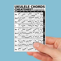 Ukulele Chords Cheatsheet Laminated and Double Sided Pocket Reference 4″x6″ • Best M ...