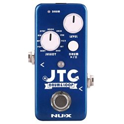 NUX JTC Mini Guitar Looper Auto Detection Drum Machine 24 bit Audio 6 Minutes Recording Time