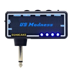 SONICAKE Amphonix US Madness Vintage Bass USB Chargable Headphone Pocket Guitar Amp w/h Built-in ...