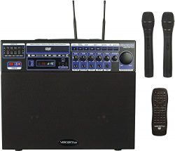 VocoPro DVD-Soundman 80W Multi-Format 4 Channel Portable Sound System with 2 Channel Wireless Mi ...