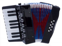 D’Luca G104-BK Kids Piano Accordion 17 Keys 8 Bass, Black