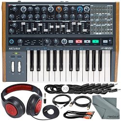 Arturia MiniBrute 2 Semi-Modular Monophonic Analog Synthesizer with Samson Dynamic Headphones, C ...