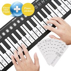 A-SZCXTOP Roll Up 49 Key Piano Toy Keyboard Hand Piano Folding Electronic Piano & Organ Keyb ...