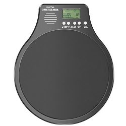 Neewer 3-in-1 Digital LCD Display Portable Drum Practice Pad Metronome Drummer Training Pad with ...