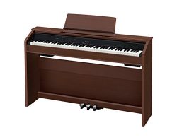 Casio PX-860 Privia Digital Home Piano, Brown with Power Supply