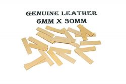 Accordion Repair Reed Valves. Genuine Leather. Size 6mm x 30mm (Pack of 25)