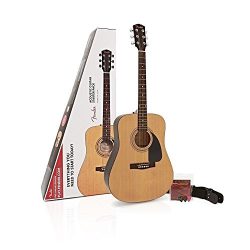 Fender FA-115 Beginner Acoustic Guitar Pack, Dreadnought body style – Natural Finish