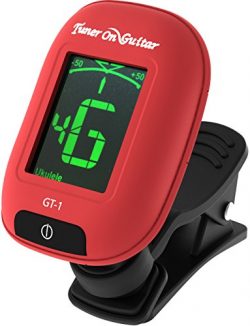 Tuner On Guitar Clip-On Tuner for Guitars, Ukulele, Bass, Violin, Mandolin, Banjo, Chromatic, 36 ...