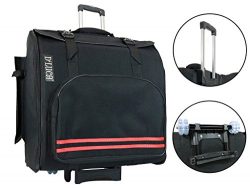 D’Luca Pro Series Accordion Gig Bag for 96/120 Bass Piano Accordions with Wheels, Black