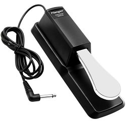 Sustain Pedal Universal Foot Damper for Digital Electronic Piano Keyboard, Flanger(Carbon Black, ...