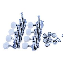 [ 1 Set ] Mandolin Tuning Pegs, Tuning Keys Machine Head with Nickel Color, Mandolin Replacement ...