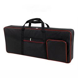 61 Key Keyboard Case Durable 600D Oxford Cloth Electric Keyboard Gig Bag Waterproof Adjustable a ...