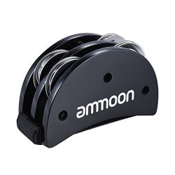 ammoon Elliptical Cajon Box Drum Companion Accessory Foot Jingle Tambourine for Hand Percussion  ...