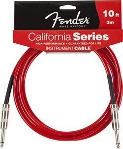 Fender California Series Instrument Cable for electric guitar, bass guitar, electric mandolin, p ...