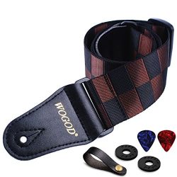 Guitar Strap Bass Electric Guitar Straps Plaid Nylon Guitar Straps Guitar Accessories