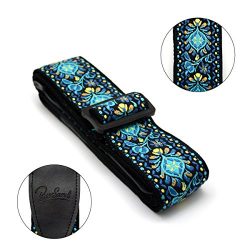 Guitar Strap Jacquard Weaving Strap Woven Braided Adjustable Strap for Guitar Bass,100% Cotton&a ...