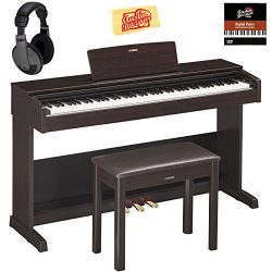 Yamaha YDP-103R Arius Console Digital Piano – Dark Rosewood Bundle with Furniture Bench, H ...