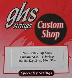 Lap Steel Guitar Strings GHS Custom 6 Strings A6 tuning – 15-36w gauges – 2 Sets