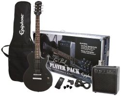 Epiphone Les Paul Electric Guitar Player Package, Ebony