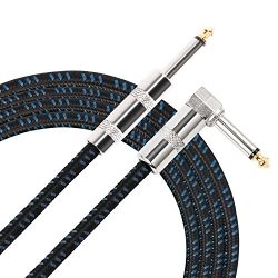 Donner Guitar Cable 10 ft, Premium Electric Instrument Bass Cable AMP Cord 1/4 Right Angle to St ...