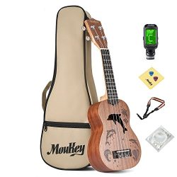 Moukey Soprano Ukulele Starter Pack,21 HT Dolphin Design