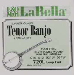 LaBella 720L-LE Tenor Banjo Silk & Steel Banjo Strings, Light