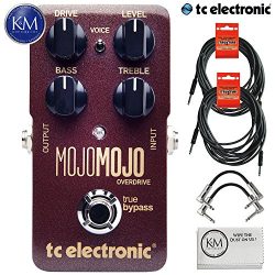 TC Electronic MojoMojo Overdrive – Tube Amp Overdrive Effect Foot Pedal + (2) 20ft Guitar  ...