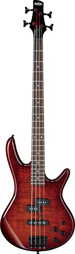 Ibanez GSR200SM 4-String Electric Bass Guitar, GSR4 Maple Neck, Rosewood Fretboard, Charcoal Bro ...